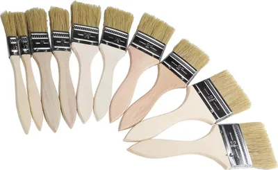 Produktbild von Pinsel Set 10 teilig Flachpinsel Satz verschiedene Breiten