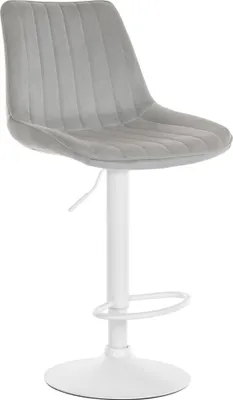 Produktbild von Barhocker HLO-CP296 Samt weiß  grau