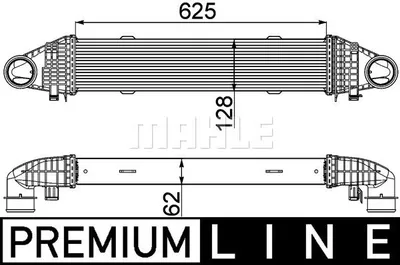 Produktbild von MAHLE CI 358 000P Ladeluftkühler LLK passend für MERCEDES-BENZ C-Klasse Limousine (W204) Turbo Intercooler