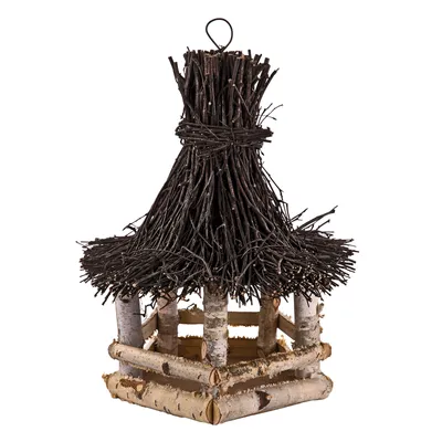 Produktbild von Holz Vogelhaus Vogelhäuschen Futterstelle Holzhaus Holzhäuschen 6-eckig
