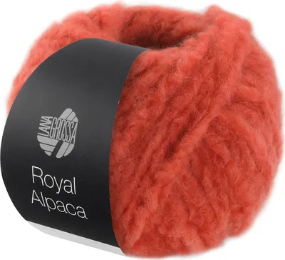 Zdjęcie produktu dla Lana Grossa ROYAL ALPACA Włóczka z efektem objętości, wykonana z najlepszych włókien alpaki Kolor 005 - rdzawo-pomarańczowy