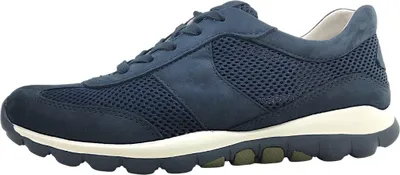 Image de Gabor Comfort : chaussures pour femmes, modèles à lacets, style sportif, couleur bleue, pour le quotidien