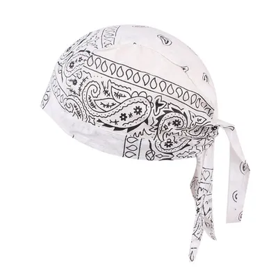Produktbild von Baumwolle Männer Frauen Piraten Radfahren Cap Fahrrad Stirnband Hut Bandana Kopftuch-Weiß
