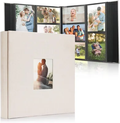 Produktbild von Fotoalbum 1000 Fotos, Einsteckalbum 10x15 cm, Leinenbindung, für Reisen, schwarz