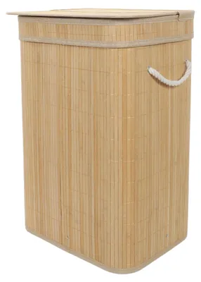 Produktbild von Wäschekorb aus Bambus mit Deckel LUVA, 80 l