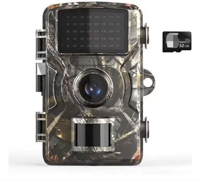 Immagine prodotto di Fotocamera per la fauna selvatica, risoluzione 2,7K, 16 MP Full HD, con sensore di movimento, visione notturna, compatibile con schede SD da 32 GB, tempo di esposizione di 0,1 secondi, impermeabile (IP66), supporta le riprese in time-lapse, ideale per l'osservazione della fauna selvatica.