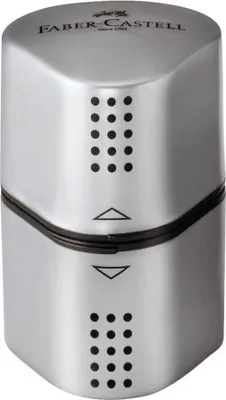 Produktbild von FABER-CASTELL Dreifach Spitzdose GRIP silber
