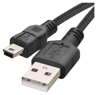 Nabíjecí a datový kabel USB-A 2.0 / mini USB-B 2.0, 2 m, černý