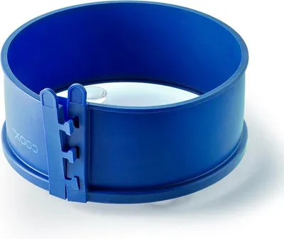 Produktbild von Famanu Springform 18 cm Blau - Ideal zum Backen und Servieren - Mit Gläserner Servierplatte und Gläsernen Füßen