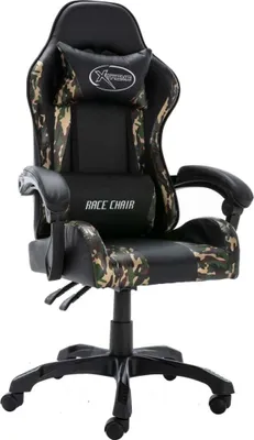 Obrázek produktu pro Herní židle černá a maskáčová umělá kůže