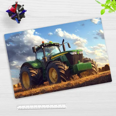 Produktbild von Schreibtischunterlage für Kinder und Erwachsene - Traktor - 60 x 40 cm - premium Vinyl -  Germany