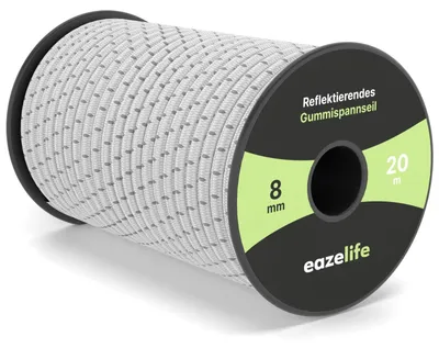 Imagen del producto de Cuerda de goma reflectante, en rollo, 20 metros