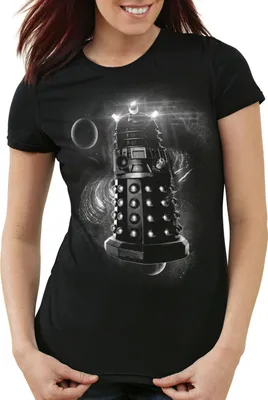 Produktbild von style3 Exterminate Damen T-Shirt zeitreise serie polizei notrufzelle, Größe:XS