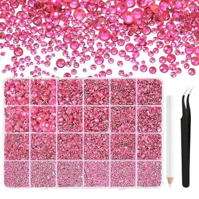 Zdjęcie produktu dla Kamienie strasowe do manicure żywica syntetyczna zestaw 36000 szt.