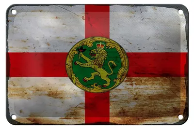 Produktbild von Blechschild Flagge Alderneys 18x12cm Flag Alderney Rost