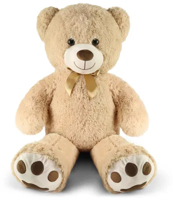 Produktbild von Großer Plüschbär Fido, hellbraun, mit Anhänger, 100 cm