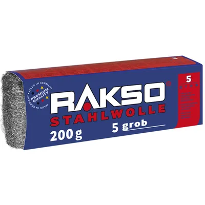 Produktbild von RAKSO Stahlwolle Banderole Sorte 5 Grob 1 x 200g