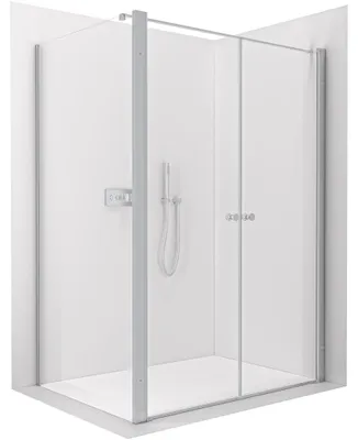 Immagine prodotto di CERANO - Box doccia Antelo L - L/P - 6 mm - cromato, vetro trasparente - 104x50 cm - girevole