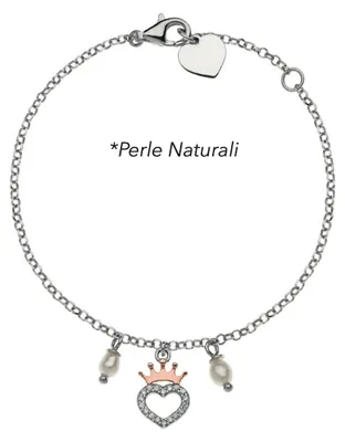 Produktbild von Disney BS00009TPZL-55.CS Armband Damen Princess Herz Krone Perle Silber 17 cm