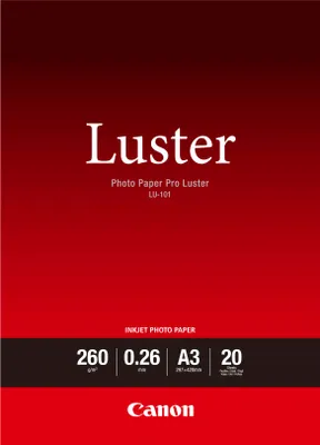 Imagen del producto de Canon 6211B007 Canon LU-101 A 3 Photo Paper Pro Luster 260 g, 20 Blatt