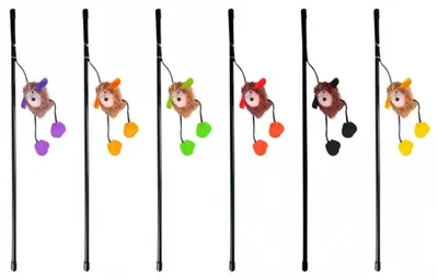 Produktbild von Karlie Katzenangel Igel - Katzenspielzeug - Kunststoff - Sortiert - 50 cm