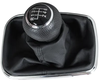 Obrázok produktu pre VW Golf IV 97-03 ČIERNY radiaca páka + manžeta radiacej páky s CHROMOVÝM rámom 6-RÝCHLOSTNÁ 23 MM OTVOR