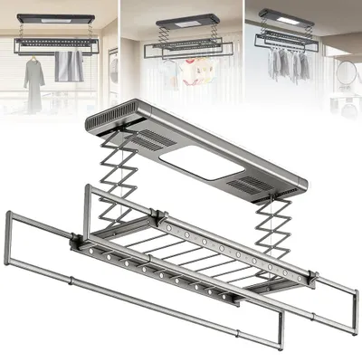 Elektrischer Wäschetrockner, Fernbedienung, LED, UV, höhenverstellbar
