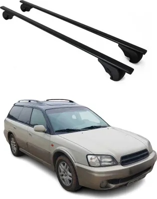 Produktbild von Dachträger Grundtäger für Subaru Outback 1995-2003 75kg Metall Schwarz 2 tlg