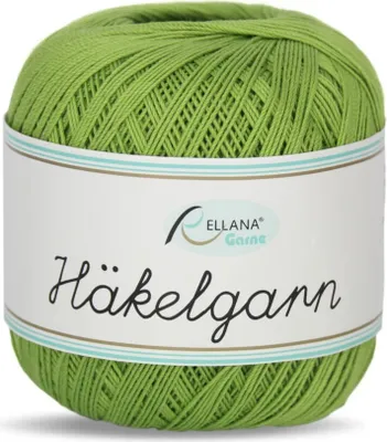 Produktbild von Rellana Häkelgarn, Filethäkelgarn, 50 gr/283m, 100 % Baumwolle apfelgrün (32)