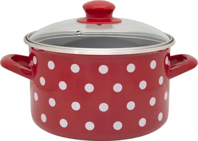 Obrázek produktu pro Nádoba 6,75 l s víkem ze skla Tufne, smaltovaná Metalac, 24 cm