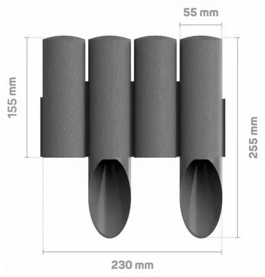 Produktbild von Cellfast Garten Palisade 4 El. 2,3 Mb Graphit