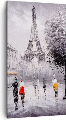 Produktbild von Bild auf Leinwand - Leinwandbild - Architektur Paris Eiffle Frankreich - 45x80cm - Wand Bild - Wanddeko - Leinwanddruck - Bilder - Kunstdruck - Leinwand bilder - Wandkunst - PA45x80-2961