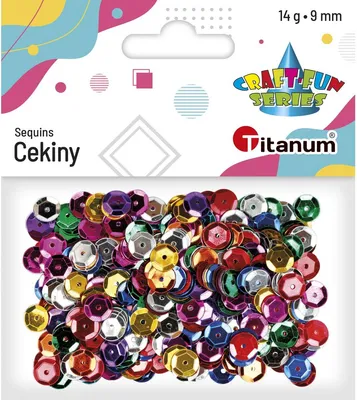 Immagine prodotto di Cekiny okrągłe 9mm x 14g mix kolor metaliczny Titanum