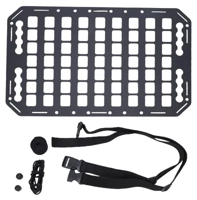 Image de Panneau MOLLE en aluminium pour plateau de camion, 48,3 x 31,1 x 0,2 cm, à utiliser avec des rails en L, système de rangement pour le chargement de la Limousine