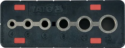 Immagine prodotto di Dima di foratura di precisione Dima di foratura DrillBlock - Ad angolo retto con 6 boccole Ø 4-12 mm