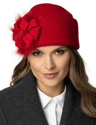 Produktbild von VIVISENCE Damen Winter Toque Aus Schurwolle Handgefertigte Herbst Warme Mütze An