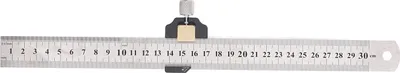 Produktbild von Stahllineal 12 Zoll 30 cm Imperial Metrisch Stahllineal mit Positionierblock zum Anreißen und Markieren