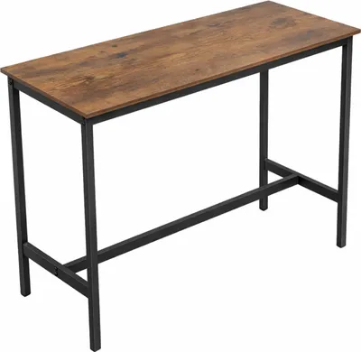 Produktbild von BEGRYF Bartisch Industrial Design 100x40x90 cm, Stehtisch mit Metallgestell, Hochtisch Holzoptik braun, Küchentisch Loft