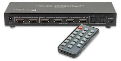Productafbeelding van HDMI 2.0 Matrix Switch Splitter 2 ingangen 4 uitgangen Audio Extractor 4K 60Hz HDR