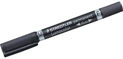 Produktbild von Staedtler Lumocolor Duo, Schwarz, Feine/ runde Spitze, Schwarz, 1,5 mm, Universal, 1 Stück(e)