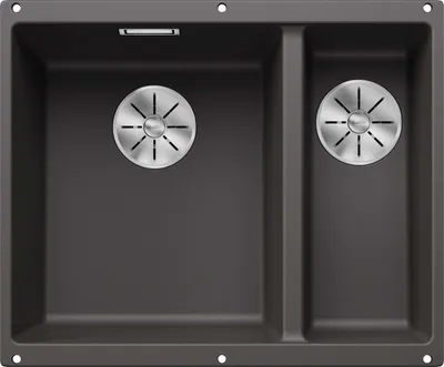 Immagine prodotto di BLANCO SUBLINE 340/160-U, SILGRANIT® PuraDur®, grigio roccia, vasca principale a sinistra, senza scarico telecomando