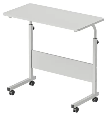 Image de Tablette d'ordinateur portable réglable en hauteur, montée sur roulettes - Idéale pour le lit et le canapé