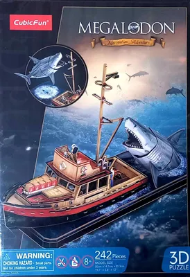 Zdjęcie produktu dla Puzzle CUBICFUN 3D Szczęki: Atak rekina 242 elementy