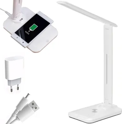 Zdjęcie produktu dla Lampka Led Biurkowa Szkolna Biurko Nocna Ładowarka