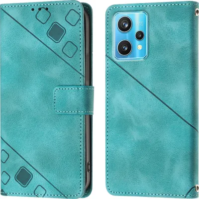 Obrázek produktu pro Pouzdro pro OPPO Realme 9 Pro+ 5G vyražené Flip kožené peněženkové pouzdro s funkcí stojánku zelené