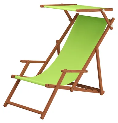 Produktbild von Liegestuhl pistazie Gartenliege Sonnenliege Sonnendach Strandstuhl Buche klappbar 10-306 S