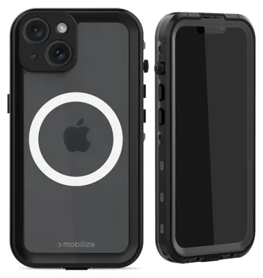 Produktbild von Mobilize Waterproof iPhone 15 Wasserdicht MagSafe Hülle Hardcase Backcover - Schwarz