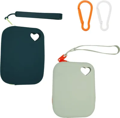 Produktbild von 2 Stück Leckerli Tasche aus Silikon, Tragbare Leckerlibeutel für Hunde mit Karabinern, Wiederverwendbar Futtertasche für Hundetraining, Niedlich Leckerlibeutel für Hunden Katzen Draußen (B)