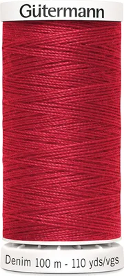 Produktbild von Profi Jeansfaden Denim 100m Gütermann Nähgarnfarben: 4495 rot