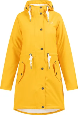 Produktbild von ICEBOUND damen regenmantel mit teddyfutter - sonnengelb, L